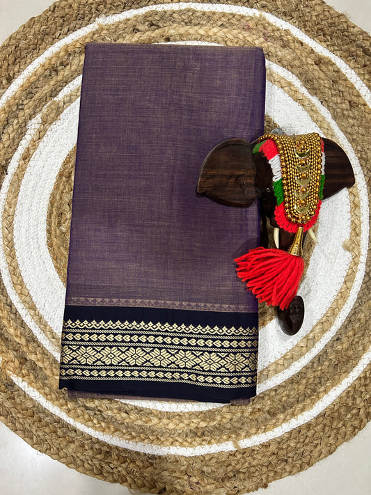 Narayanpet Sarees - Small Border - light purple