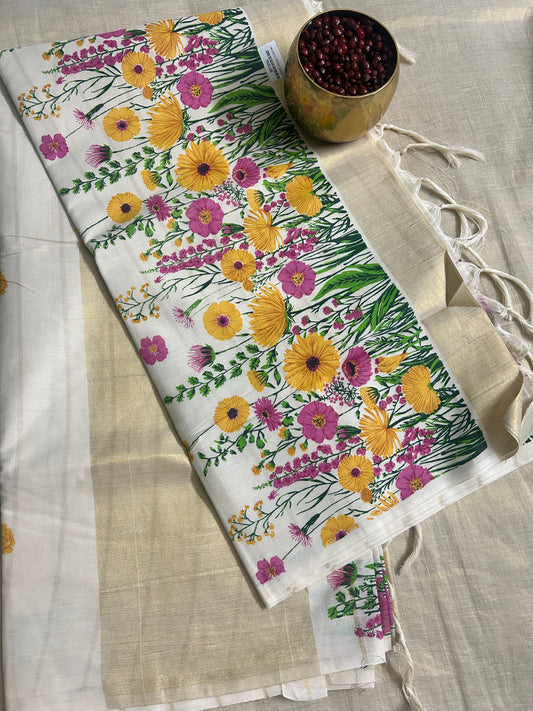 MK6140 - Borderless Mural Print Saree 6.25 Mtr