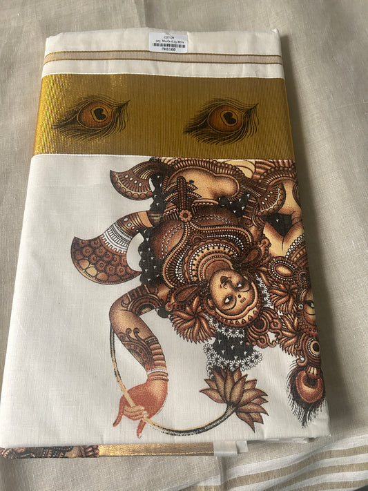 MK-6160 - 3*3 Jari Cotton Mural print 6.35 mtr