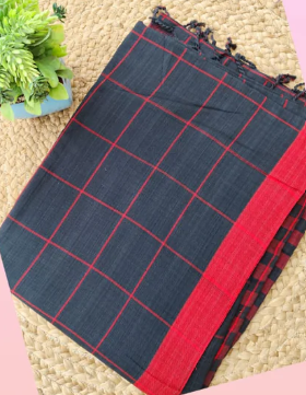 Khadhi Checks - Black & Maroon